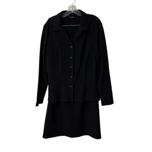 Vintage Studio Black Blazer and Skirt Set Woman’s Size XL